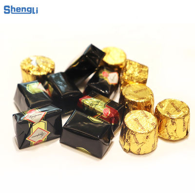 PLC and Touch Screen Controlled FILLING Heart Shape Foil Wrapping Machine For Chocolate