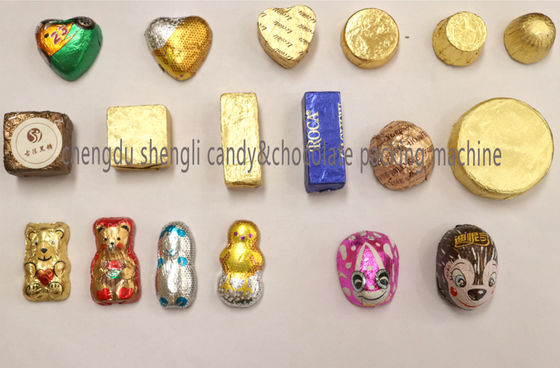Food Grade Chocolate Foil Packing Machine with PLC Servo Touch Screen Control System