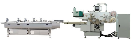 SL-SBZB450D Automatic Chocolate Fold Packing Machine With Conveyor for Paper Wrapping