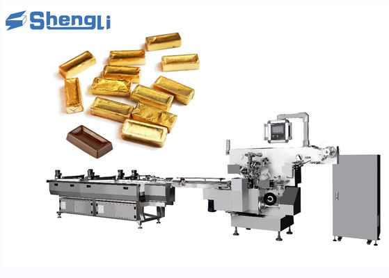 SL-SBZB450S Automatic Chocolate Fold Foil Wrapping Line for Special Shape Chocolate/Candy