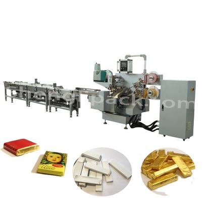 Film Packaging Type Full Automatic Square Block Chocolate Packing Machine