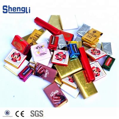 PLC Servo Touch Screen Controlled Automatic Flow Chocolate Bar Paper Wrapper Horizontal Packing Machine