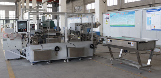 Chocolate Tablet Packaging Machine with Double-layer Wrapping Heat-sealing and Glueing